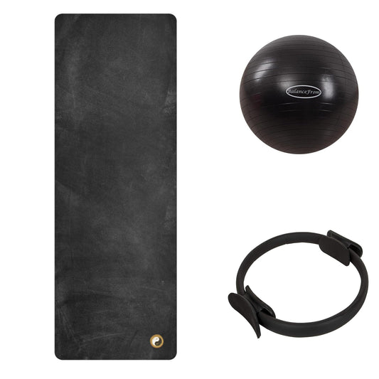 Studio Pilates Accessories Bundle -  Mat + Pilates Ring + Pilates Ball