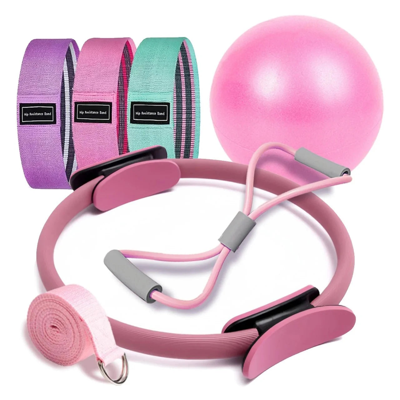 Pilates Ring & Ball Kit – 7-Piece Home Set